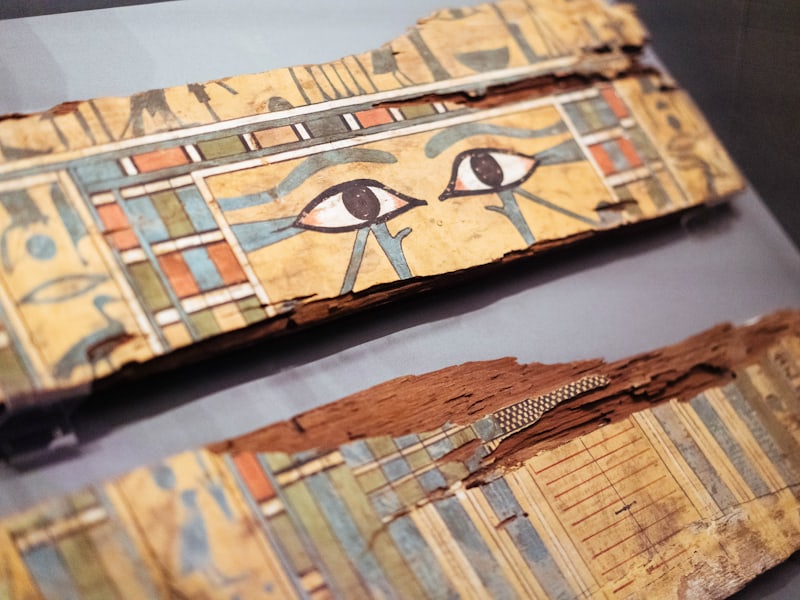 Aswan editor's workbench with ostracon under raking light
